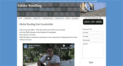 Desktop Screenshot of globeroofing.com